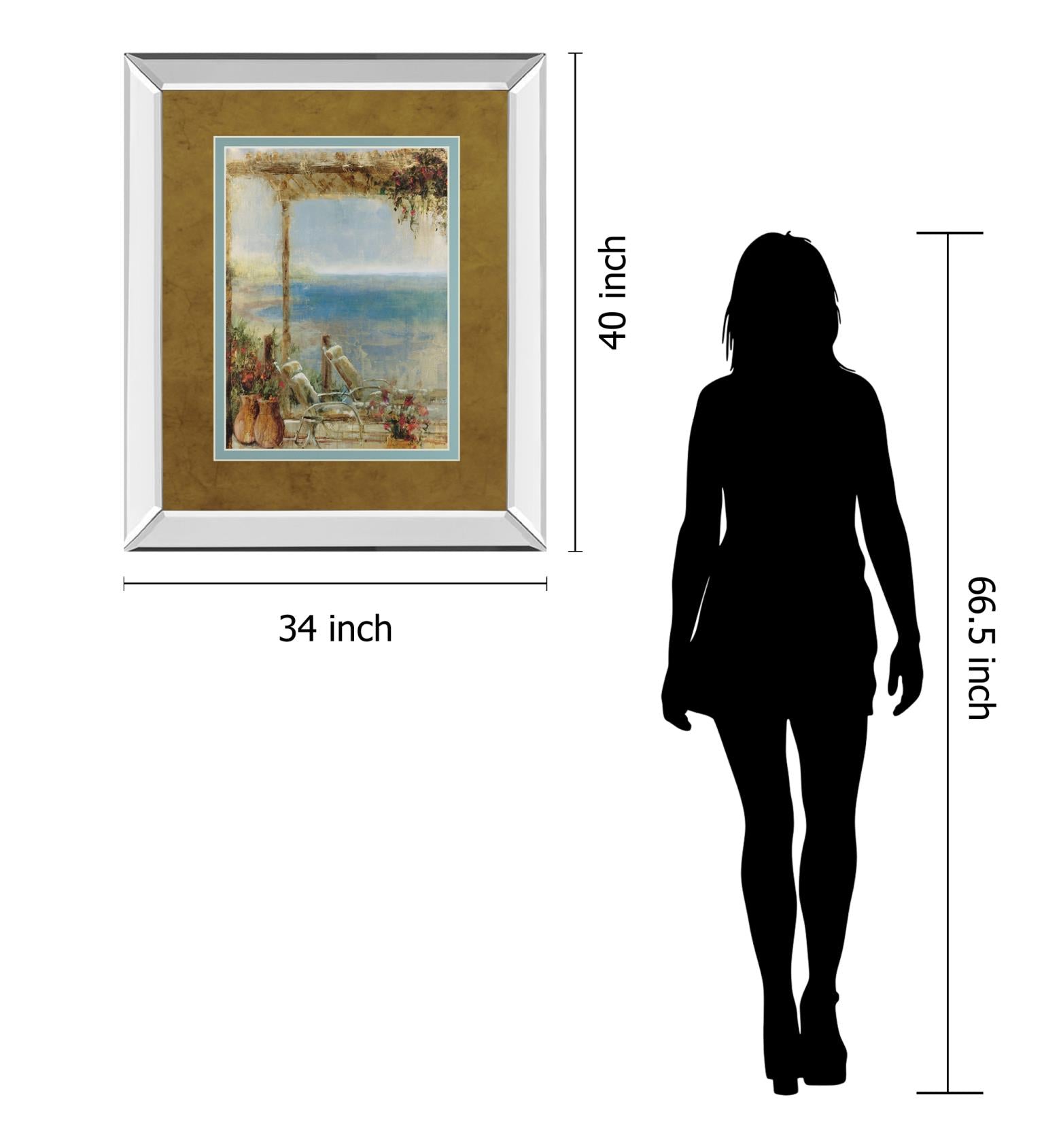 Ocean Retreat Ii By Stiles 34X40 Mirror Frame Print