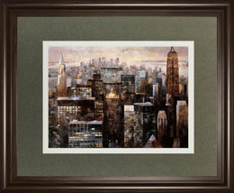 Manhattan By Night By Bofarull, M. 34X40 Framed Print