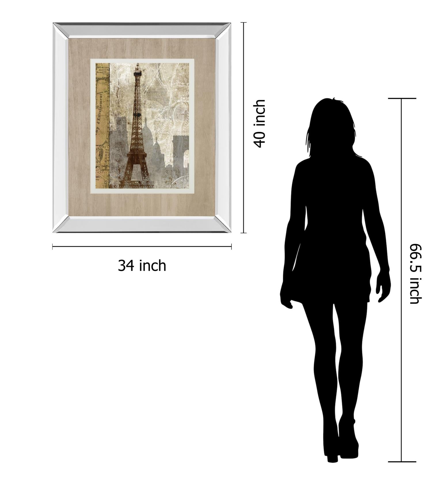 April In Paris By Mallett, K 34X40 Mirror Frame Print