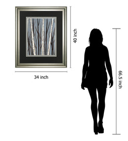 Birch Shadows By Eve 34X40 Framed Print