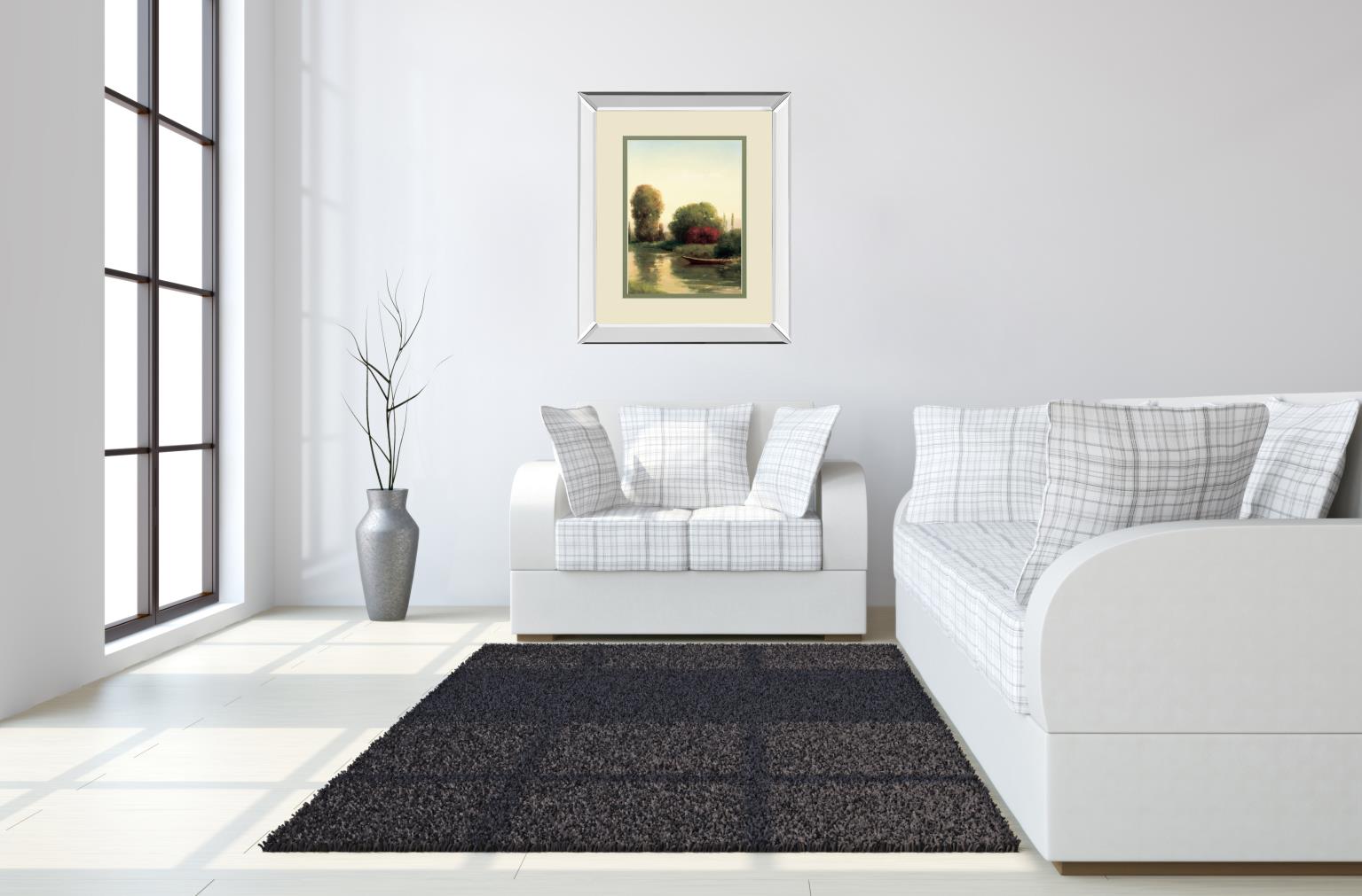 By The Riverside By Udell 34X40 Mirror Frame Print
