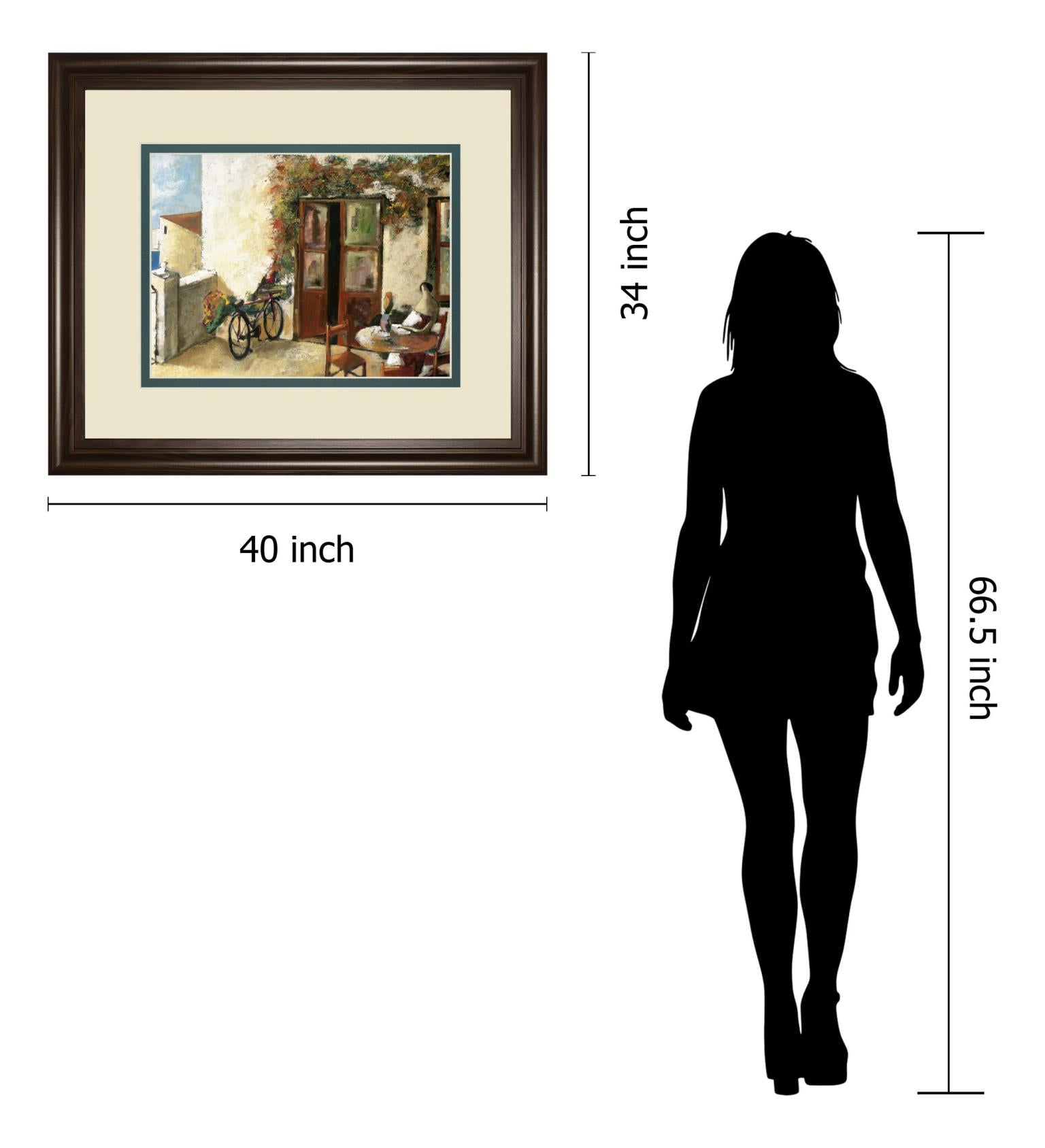 Perro Y Biciceleta By Lourengo, D. 34X40 Framed Print