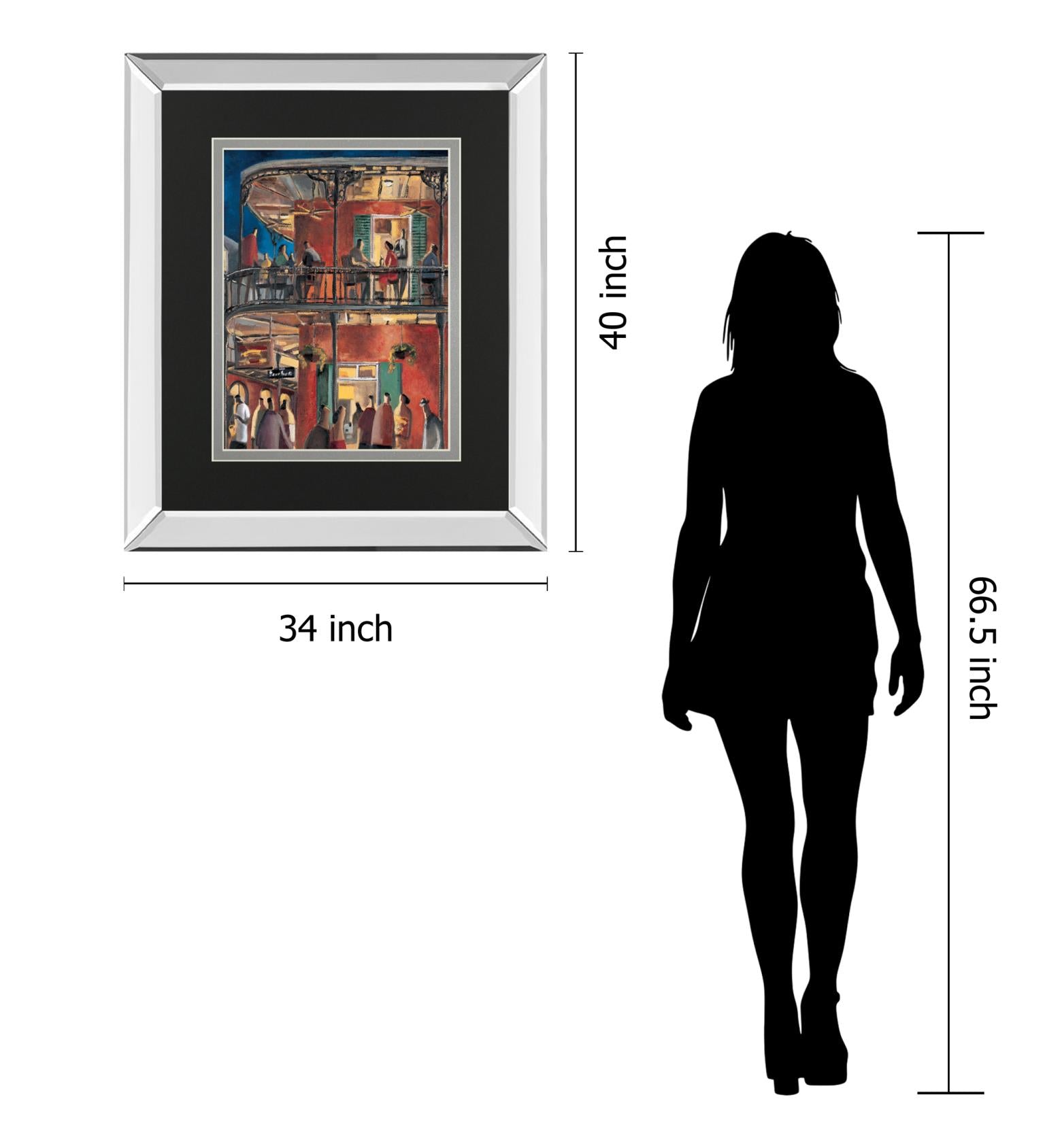 New Orleans Street By Lourengo, D. 34X40 Mirror Frame Print