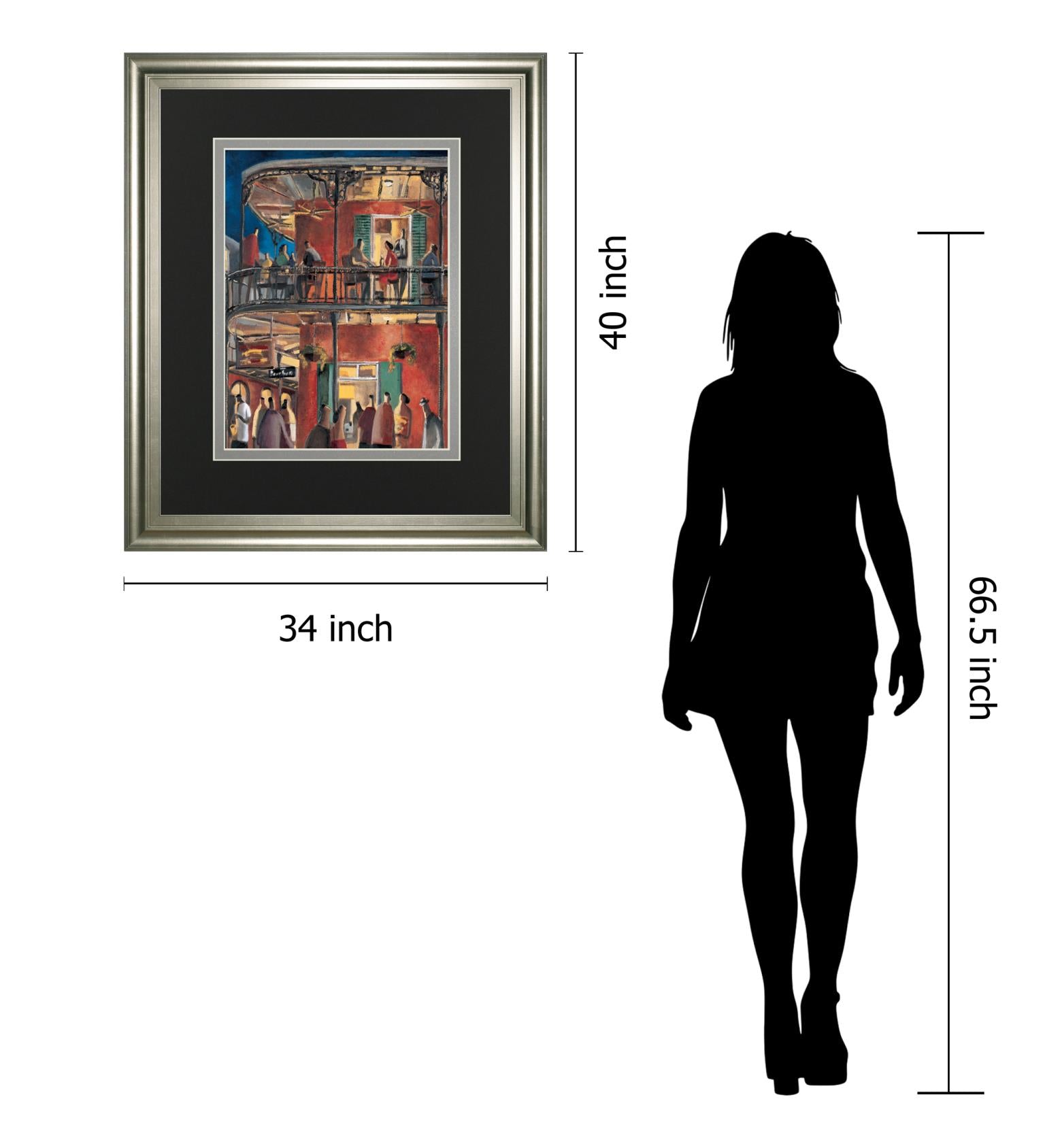 New Orleans Street By Lourengo, D. 34X40 Framed Print