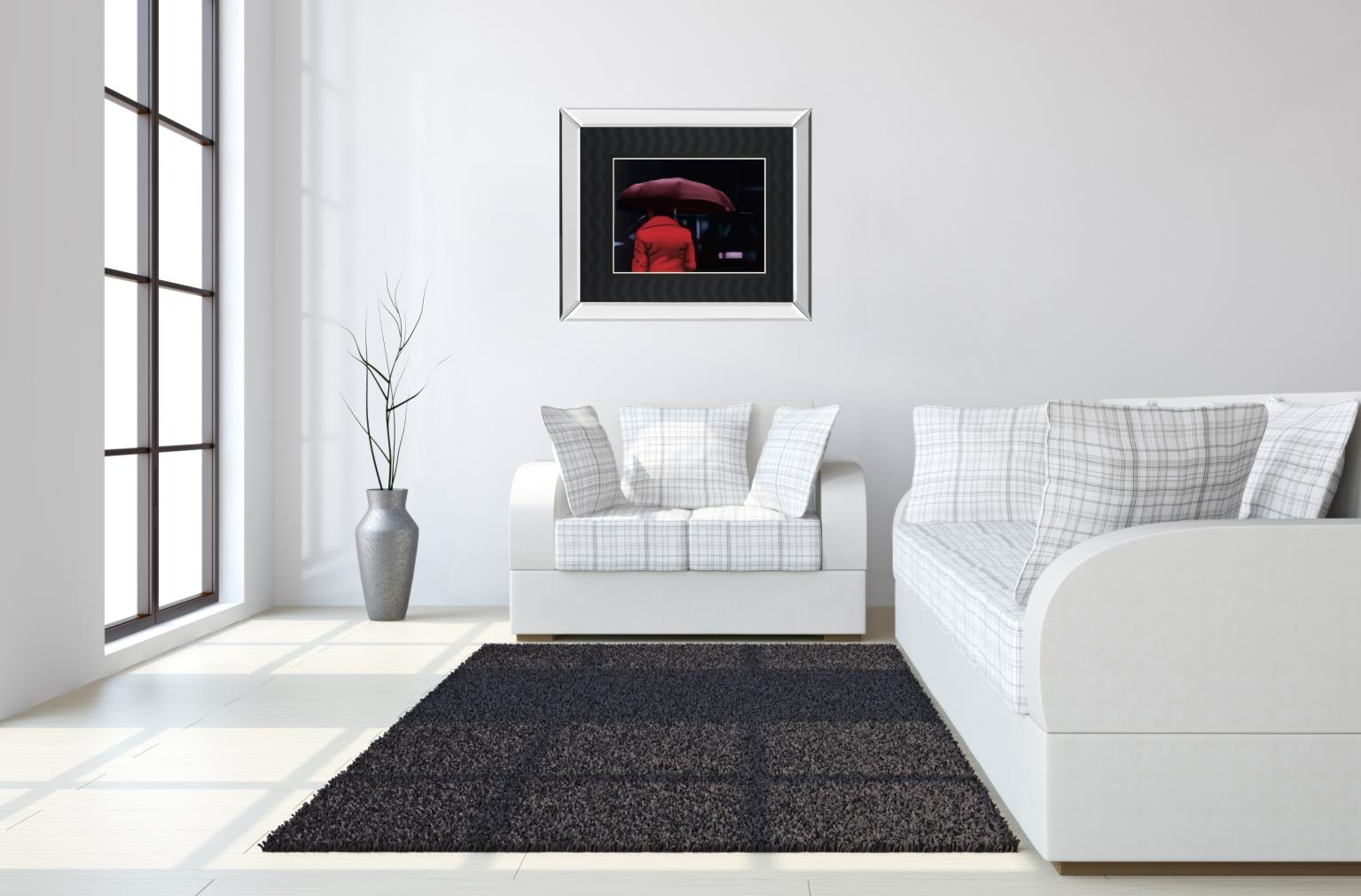 Lady In Red By Visa, X 34X40 Mirror Frame Print