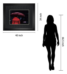 Lady In Red By Visa, X 34X40 Framed Print