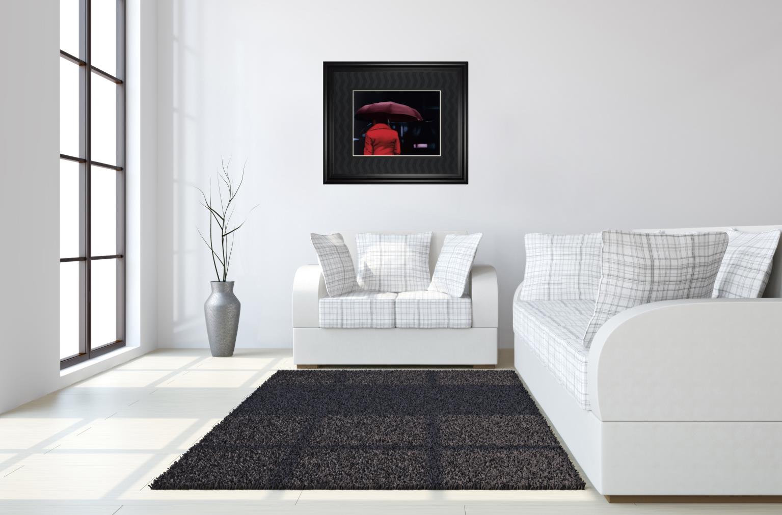 Lady In Red By Visa, X 34X40 Framed Print