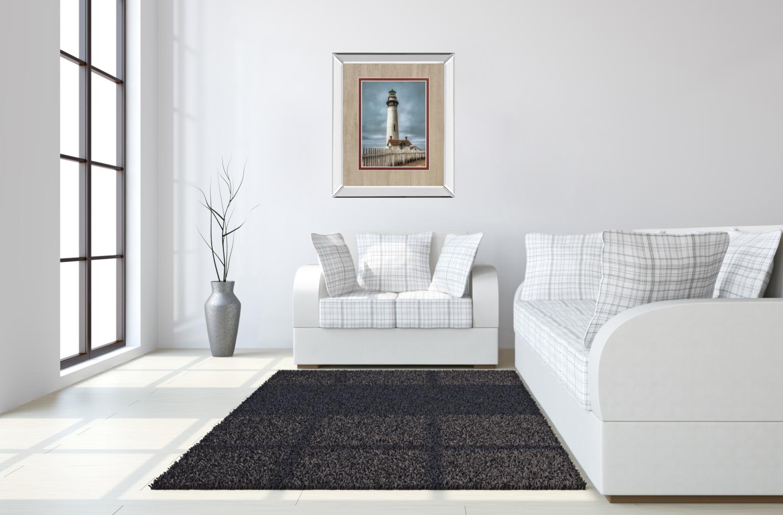 Pigeon Point Lighthouse By Cahill, M. 34X40 Mirror Frame Print