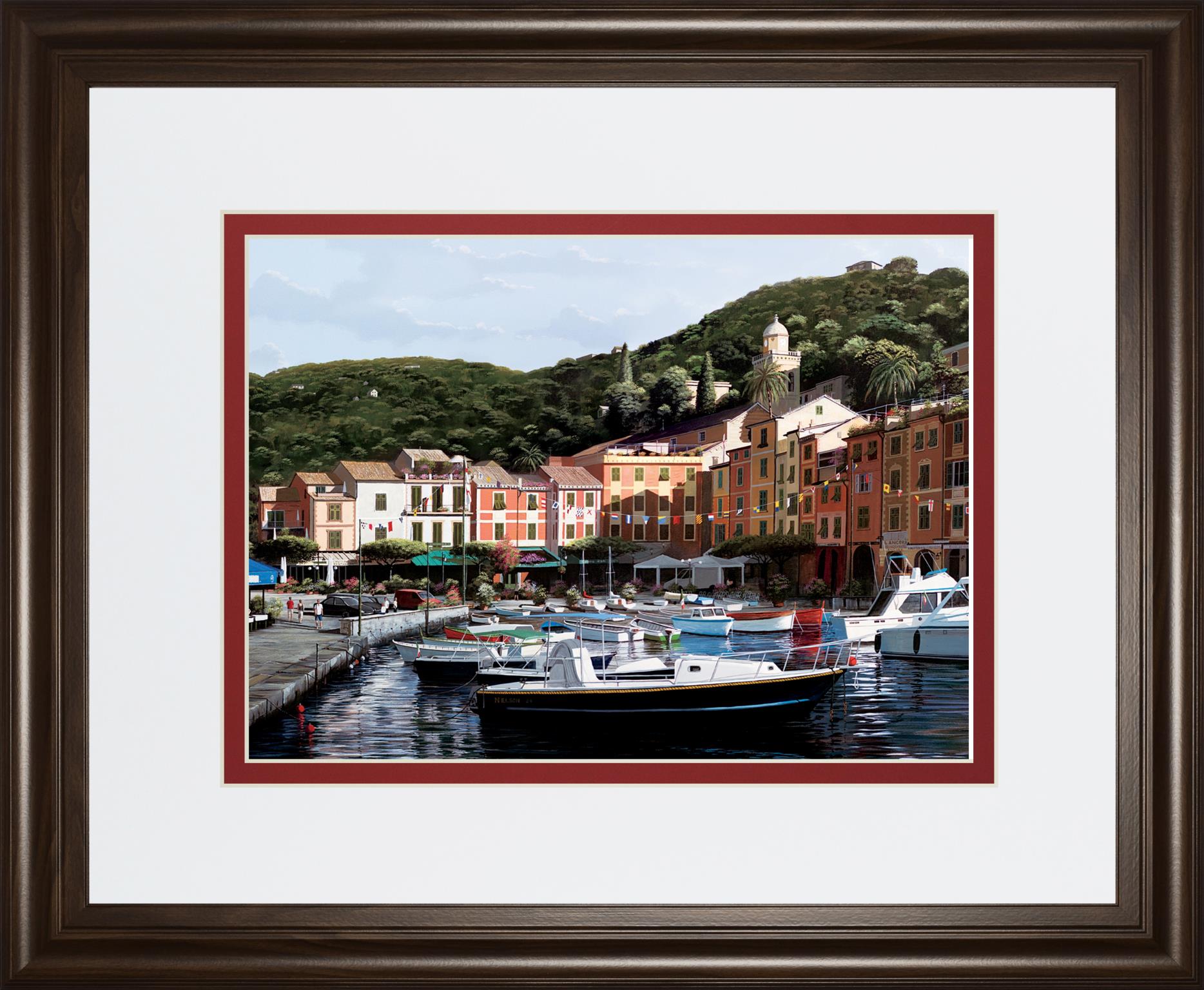 Sunshine Over Portofino By Saunders, B. 34X40 Framed Print