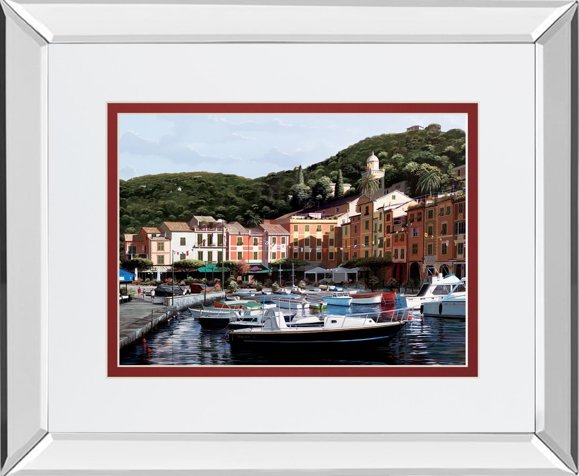 Sunshine Over Portofino By Saunders, B. 34X40 Mirror Frame Print