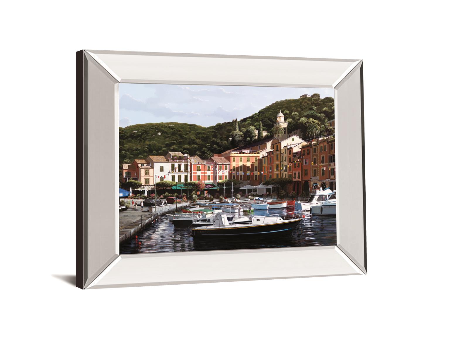 Sunshine Over Portofino By Saunders, B. 34X40 Mirror Frame Print