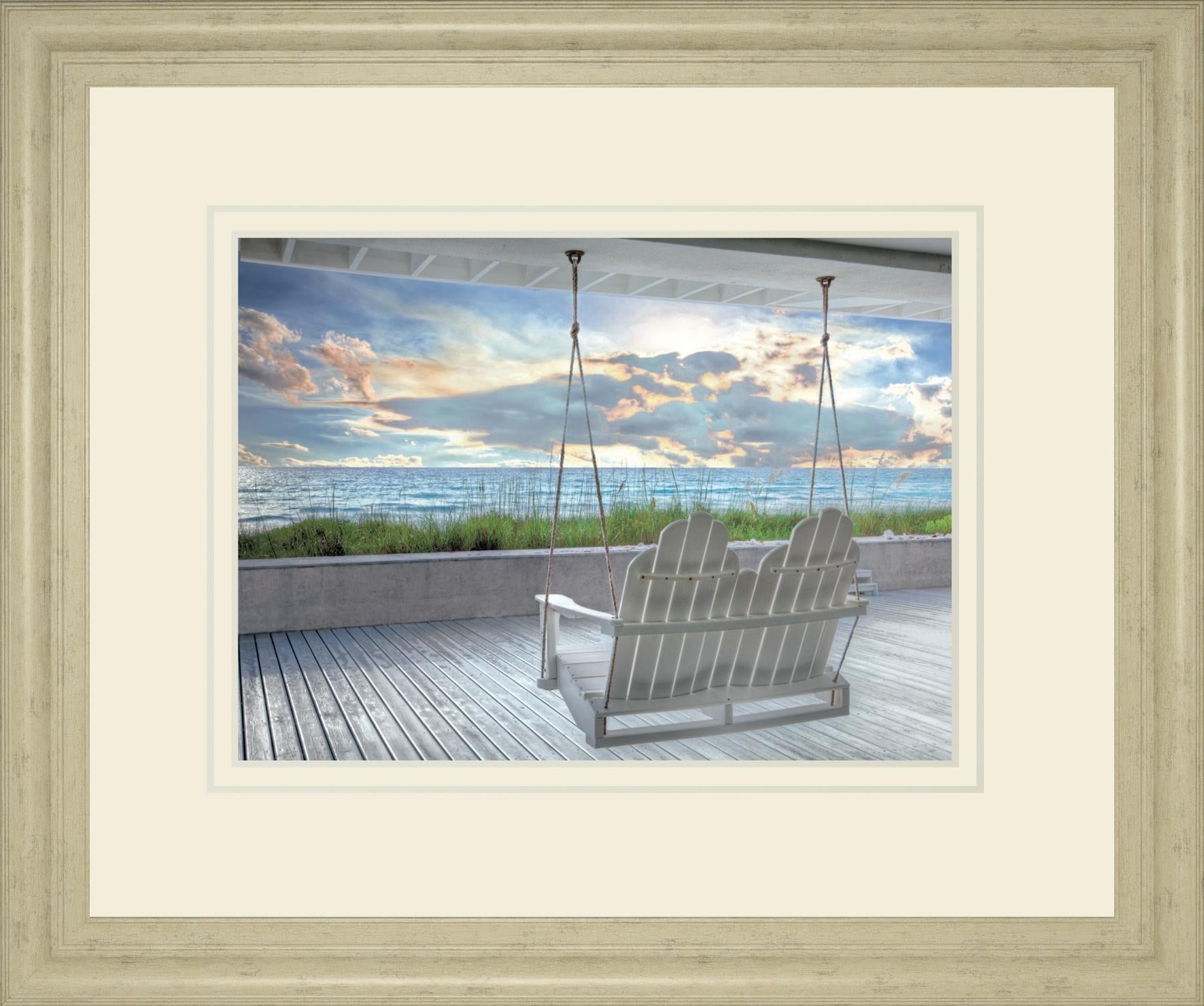 Swing At The Beach By Celebrate Life Gallery 34X40 Framed Print