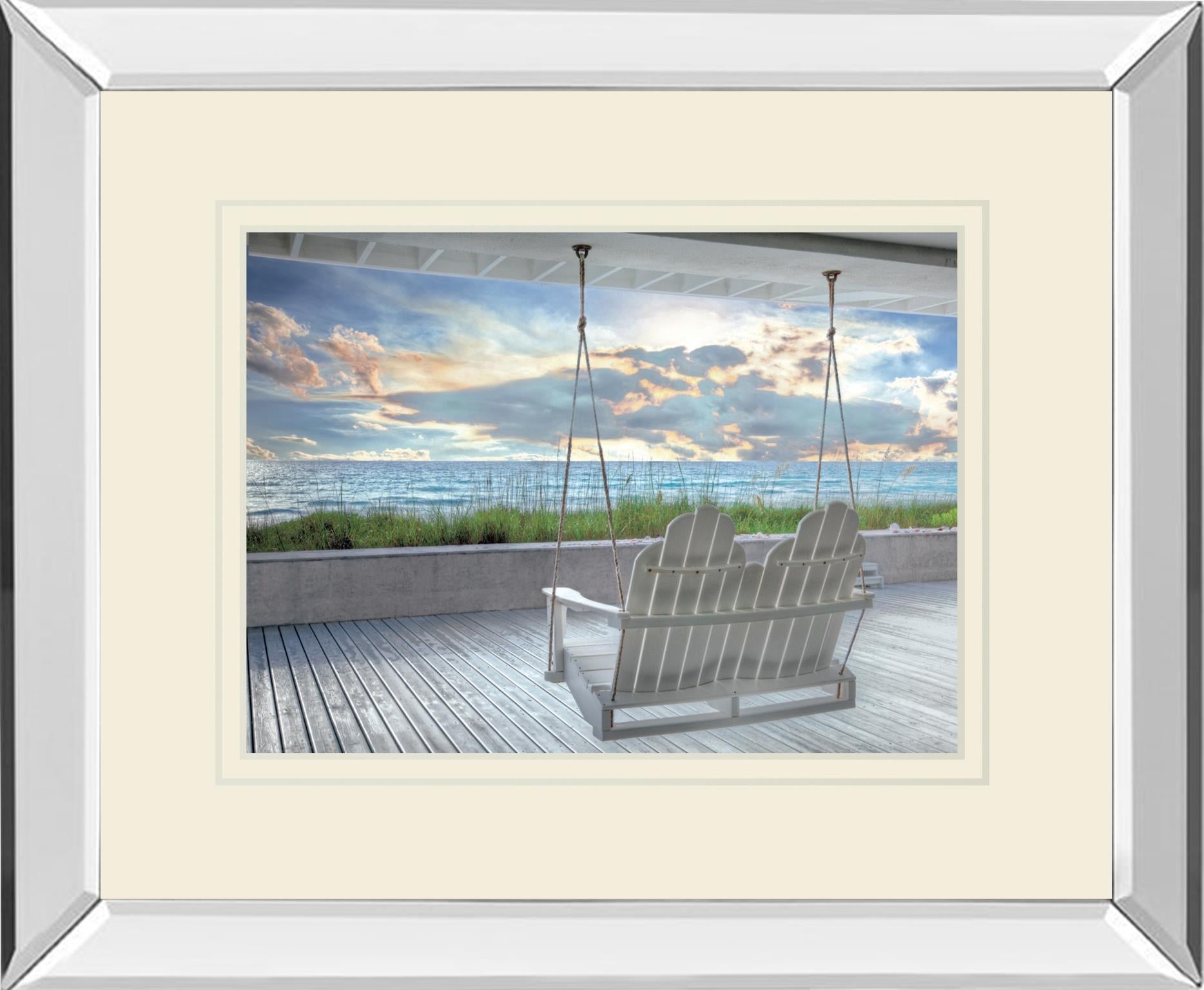 Swing At The Beach By Celebrate Life Gallery 34X40 Mirror Frame Print