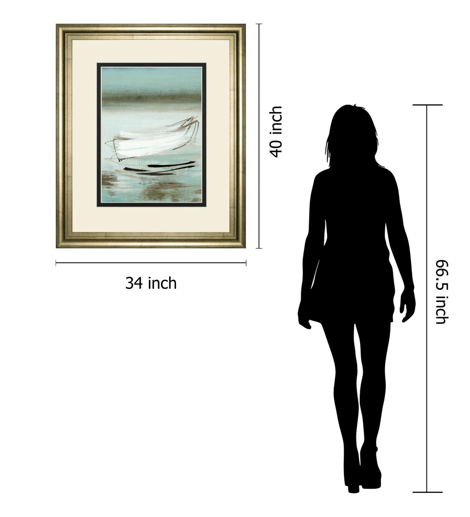 Canoe By Mcalpine, H. 34X40 Framed Print