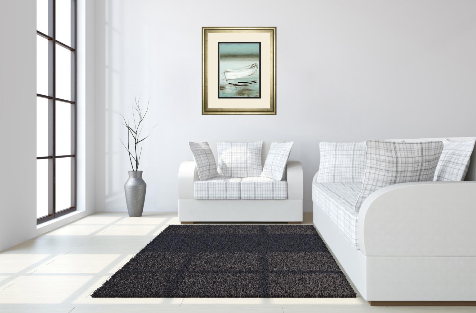 Canoe By Mcalpine, H. 34X40 Framed Print