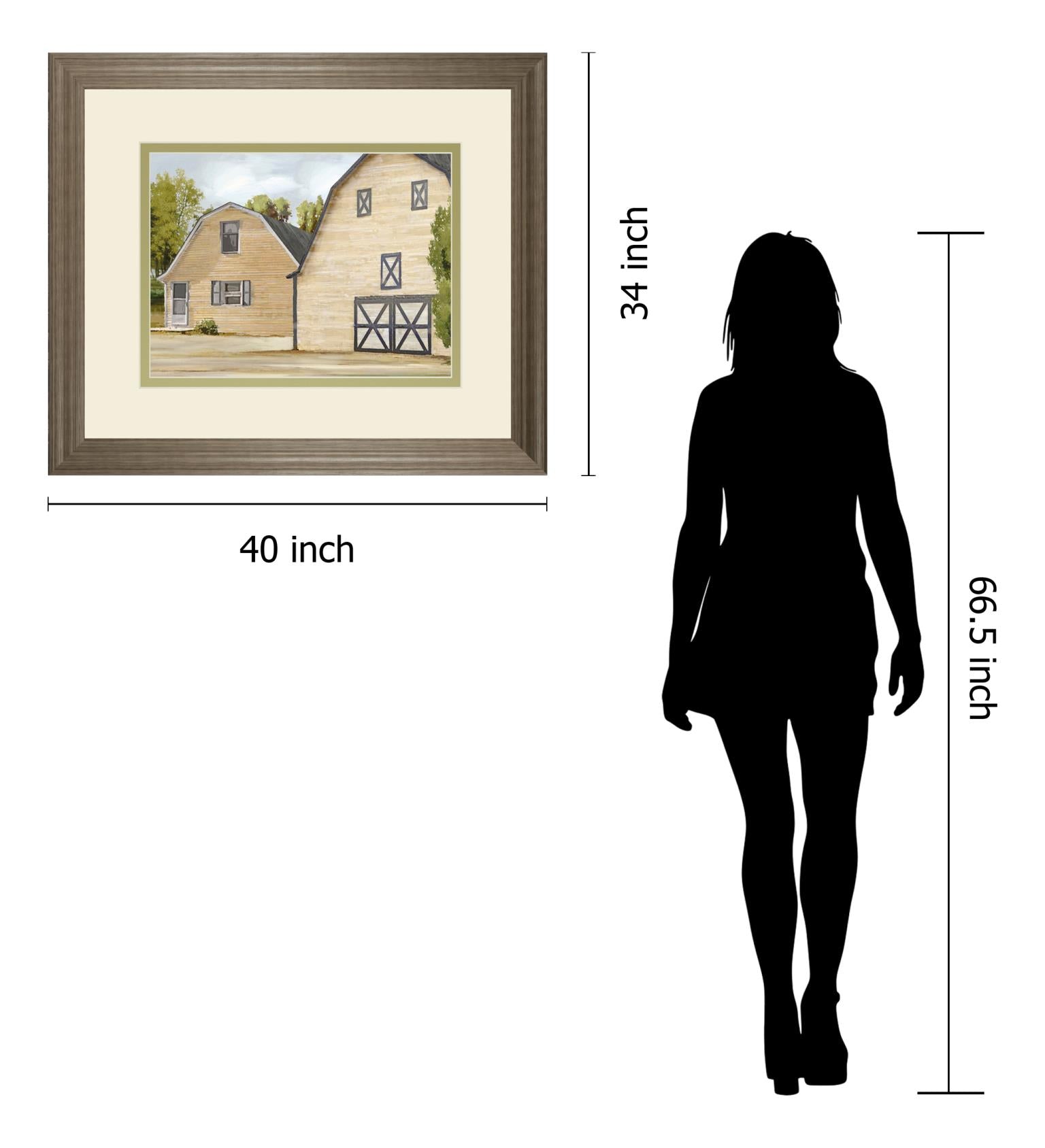 Contemporary Farm By Mark Chandon 34X40 Framed Print