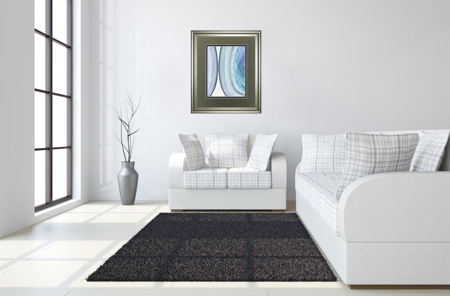 Endless Blue I By Eva Watts 34X40 Framed Print