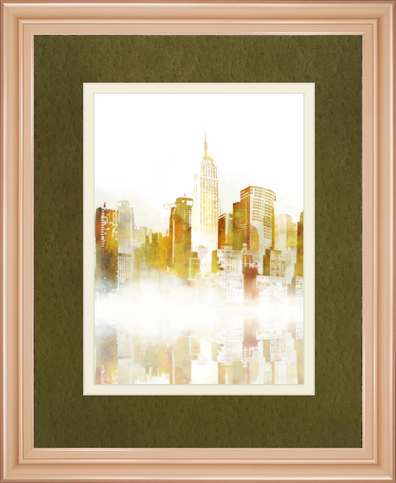 New York Sketch  By Ken Roko 34X40 Framed Print