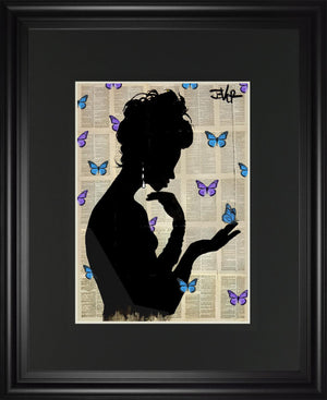 Blue Butterflight  By Loui Jover 34X40 Framed Print