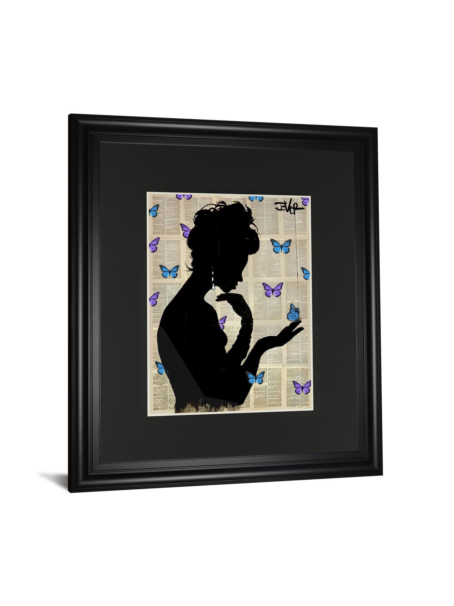 Blue Butterflight  By Loui Jover 34X40 Framed Print