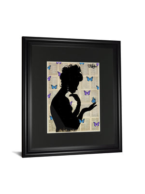 Blue Butterflight  By Loui Jover 34X40 Framed Print