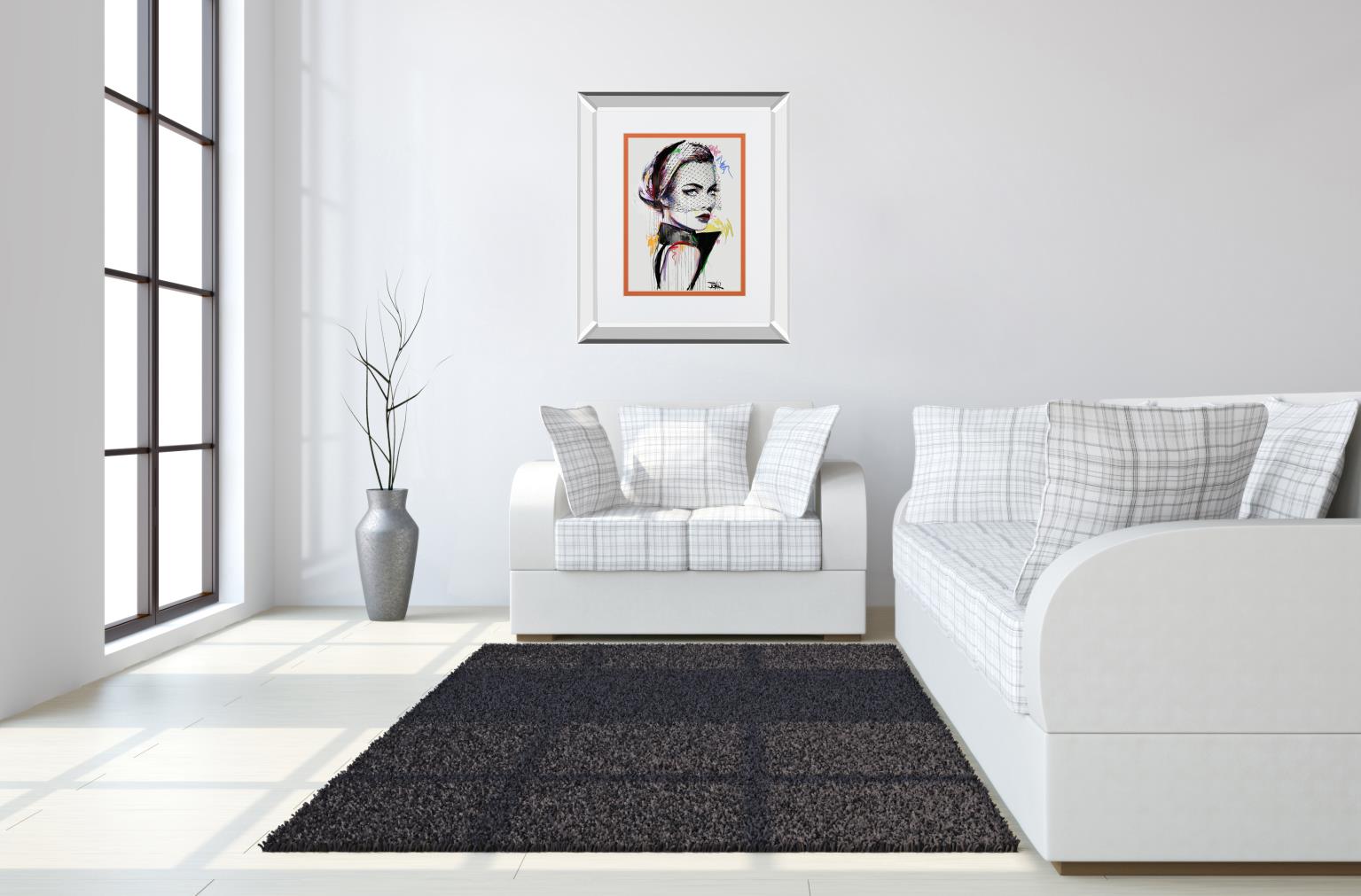 Virginia  By Loui Jover 34X40 Mirror Frame Print