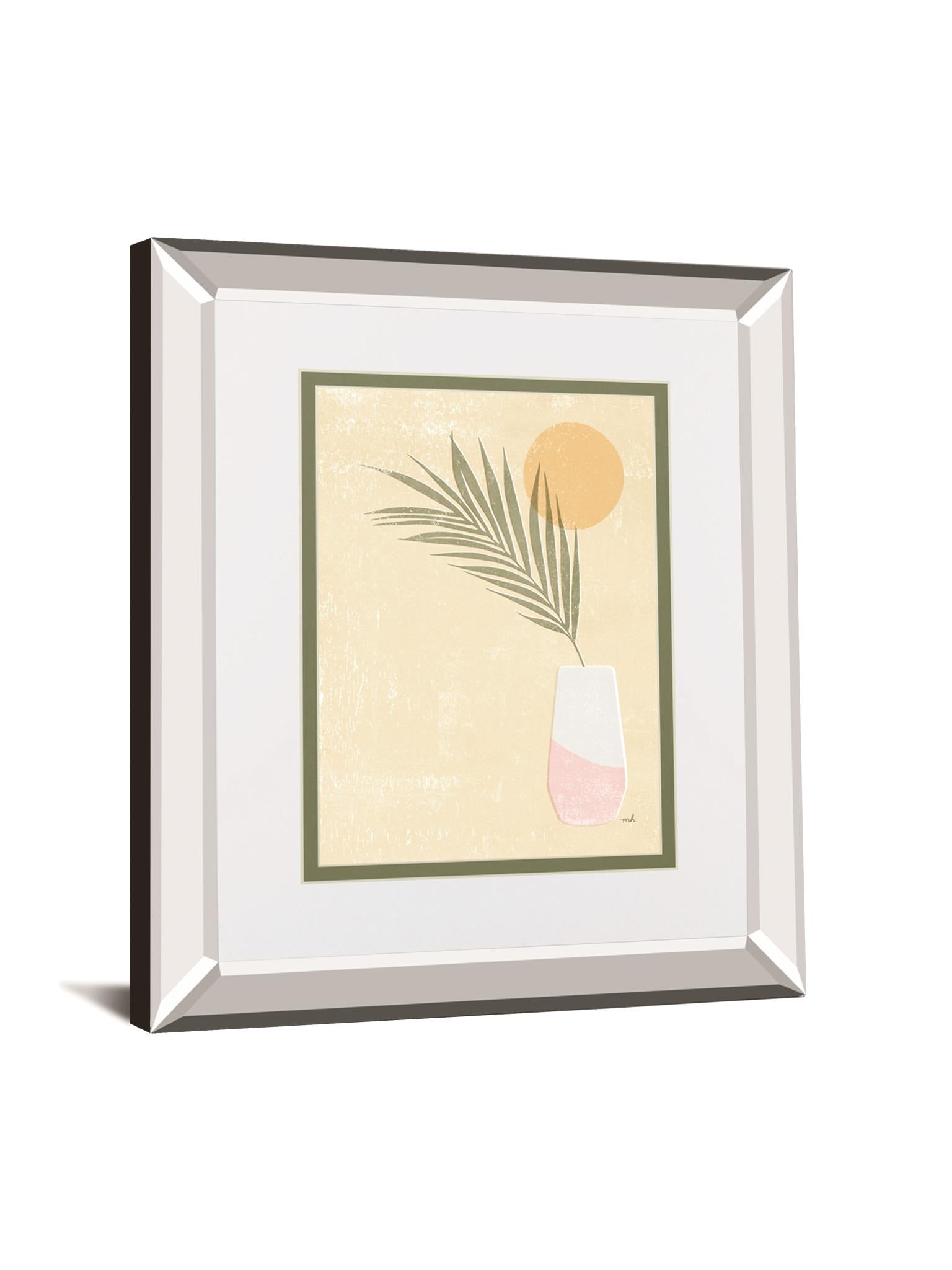 Sun Palm Ii Blush By Moira Hershey 34X40 Mirror Frame Print