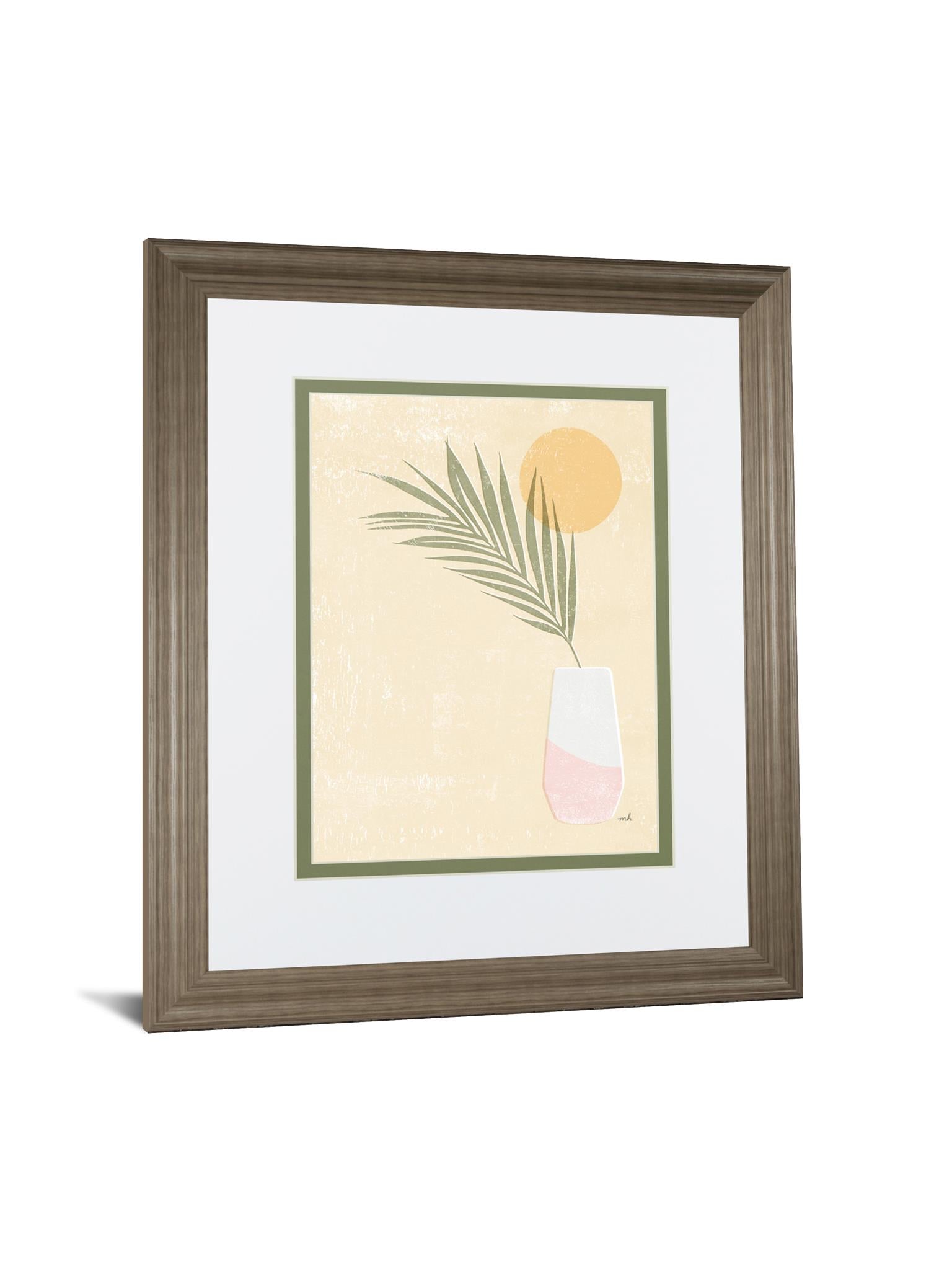 Sun Palm Ii Blush By Moira Hershey 34X40 Framed Print