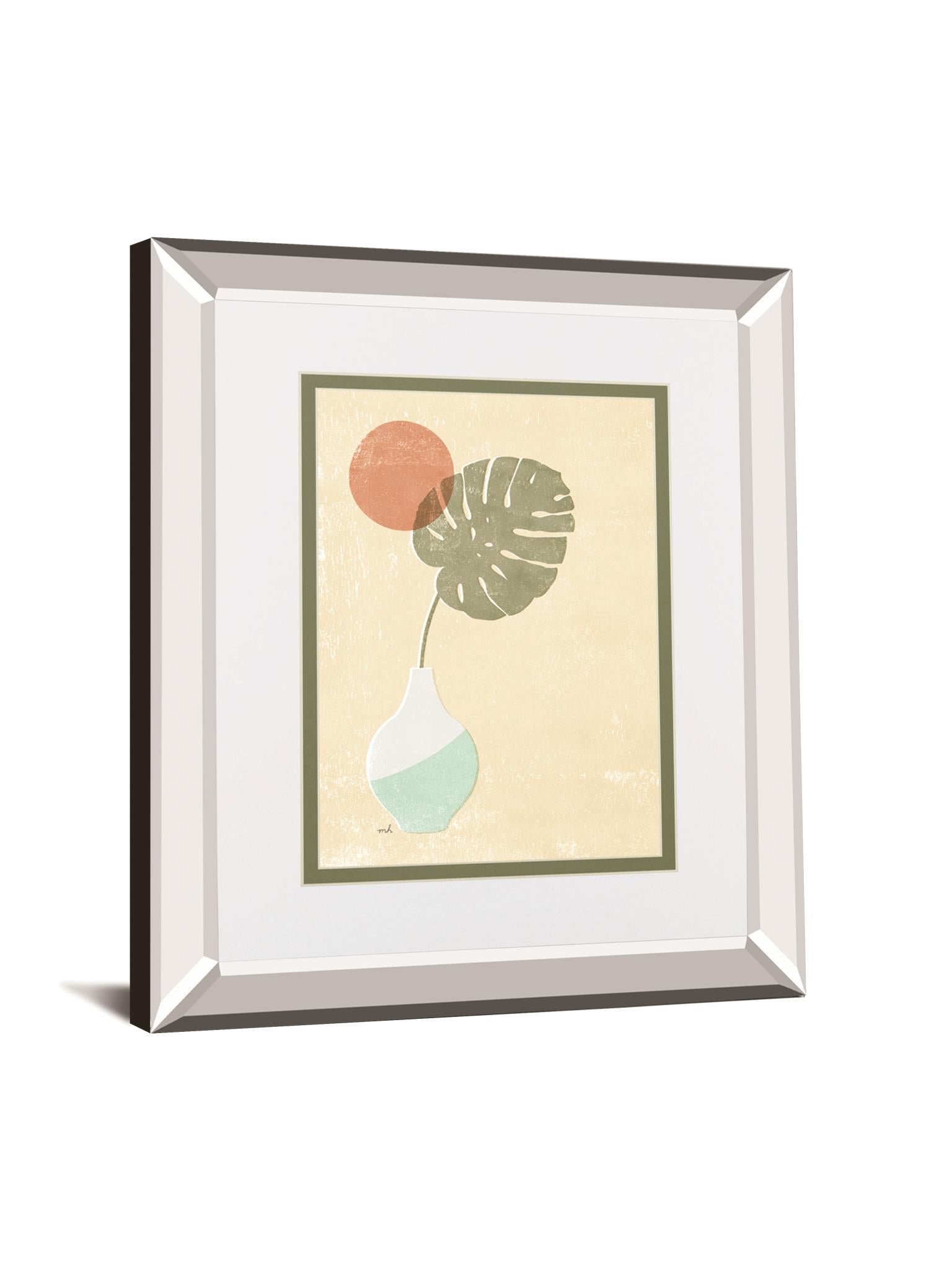 Sun Palm I Mint By Moira Hershey 34X40 Mirror Frame Print