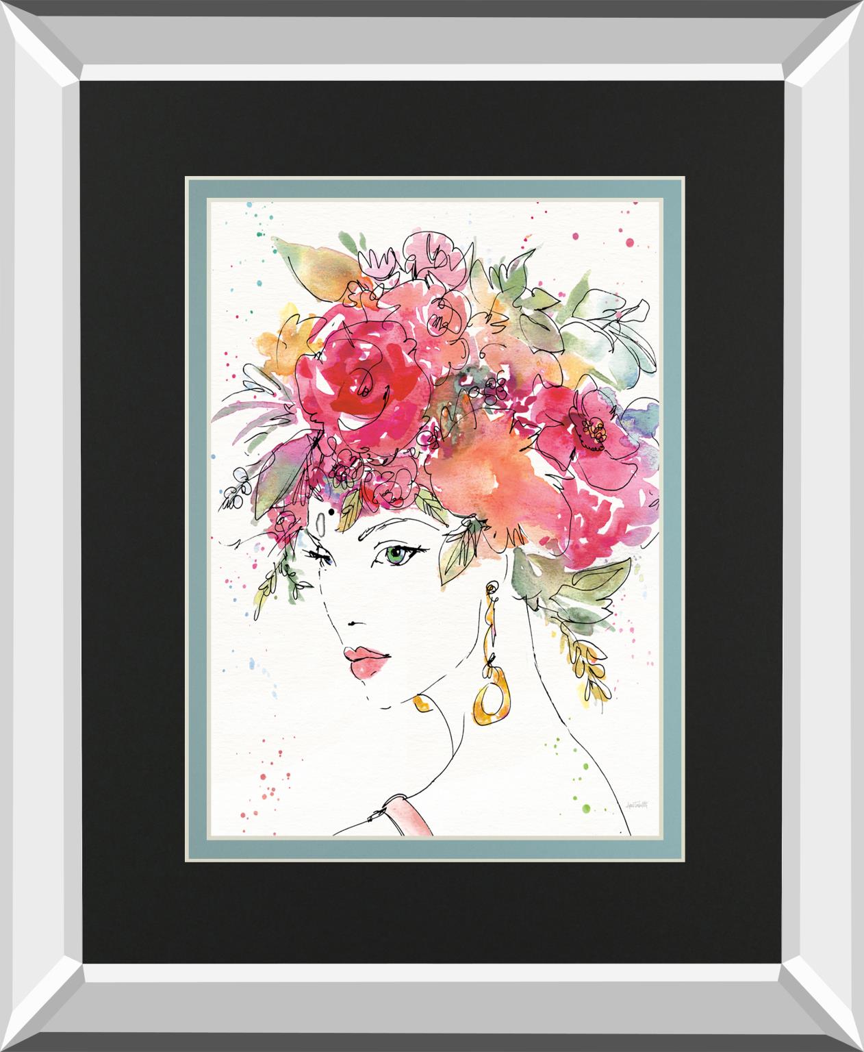 Floral Figures Ii By Anne Tavoletti 34X40 Mirror Frame Print
