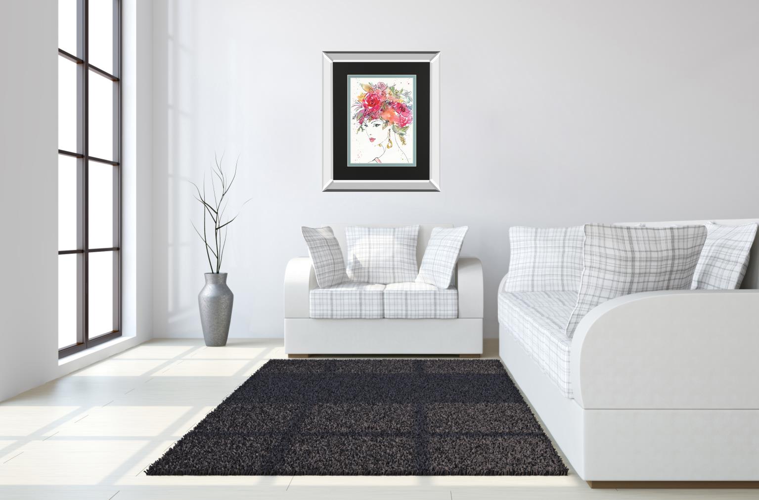 Floral Figures Ii By Anne Tavoletti 34X40 Mirror Frame Print