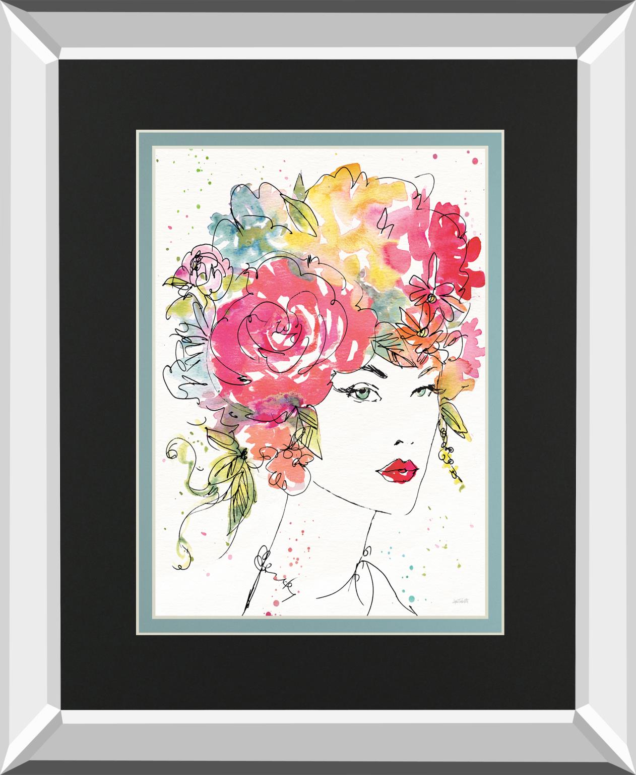 Floral Figures I By Anne Tavoletti 34X40 Mirror Frame Print