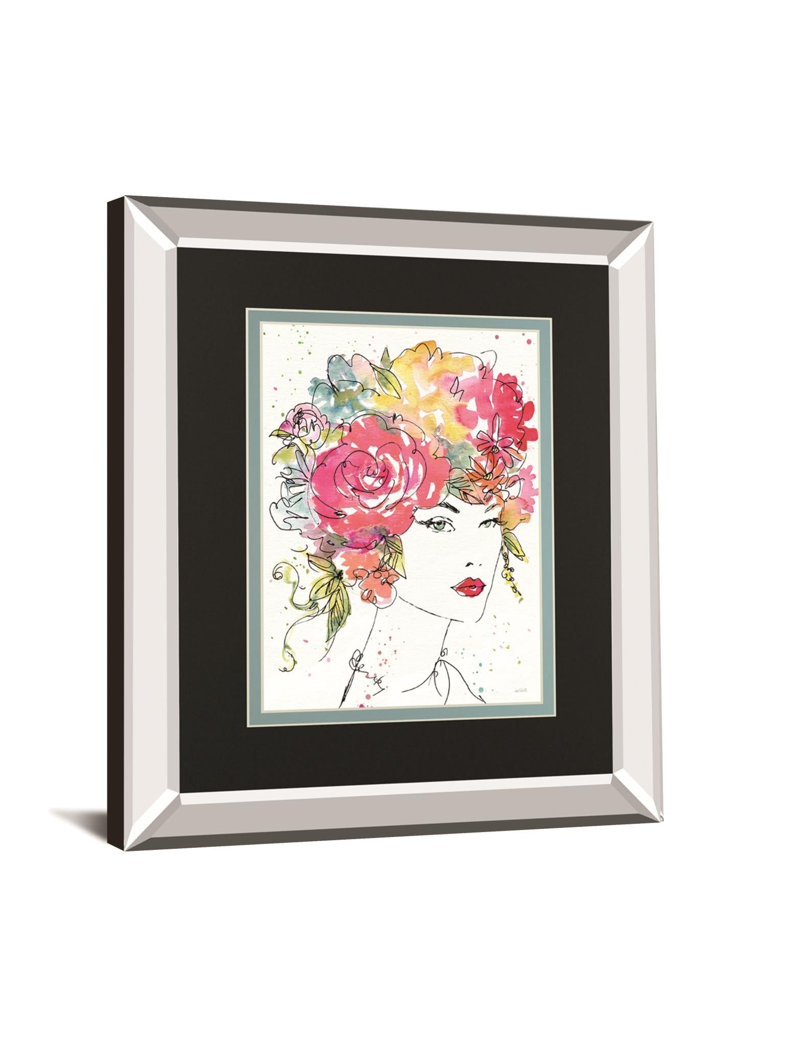 Floral Figures I By Anne Tavoletti 34X40 Mirror Frame Print
