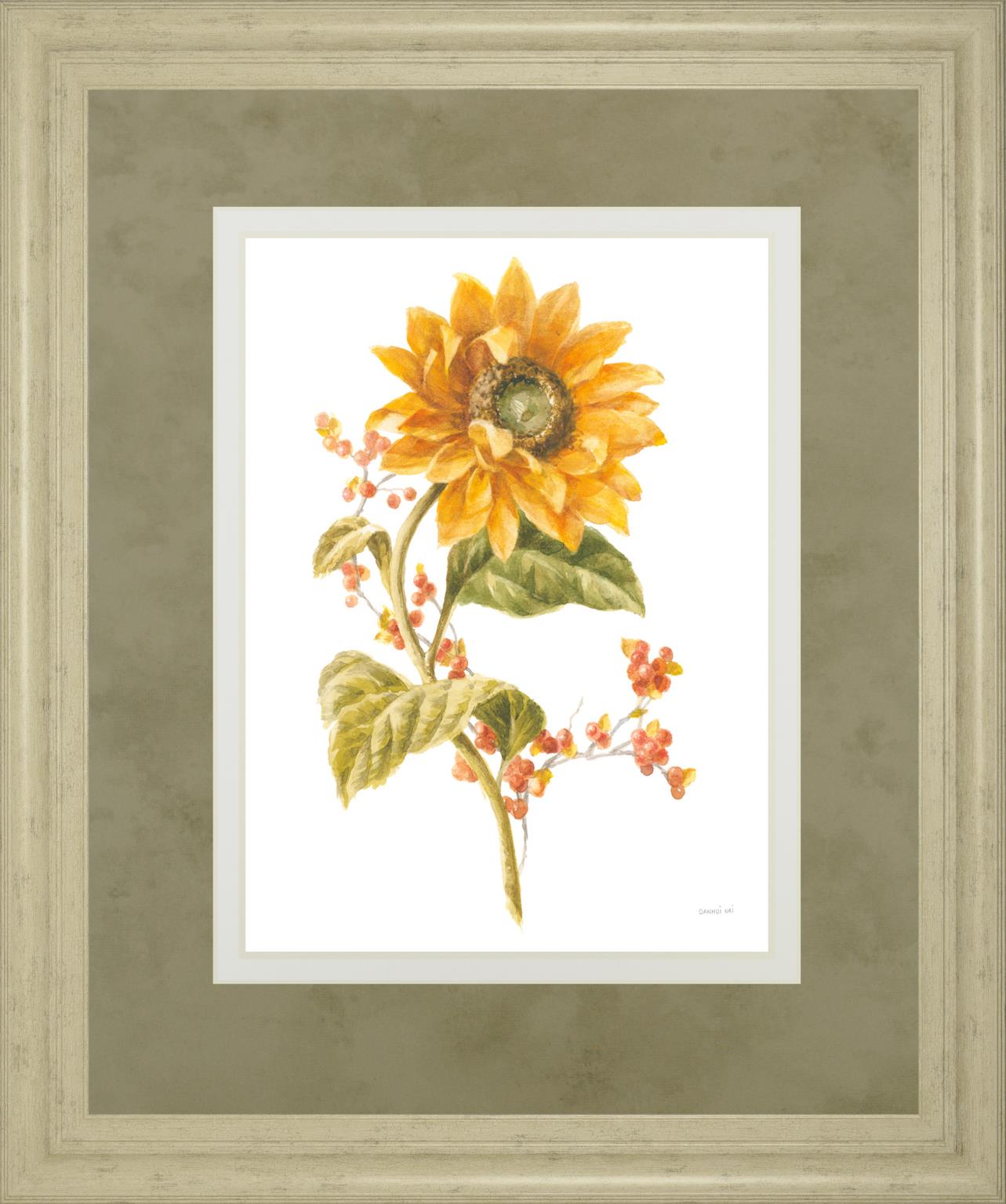 Floursack Autumn I On White By Danhui Nai 34X40 Framed Print