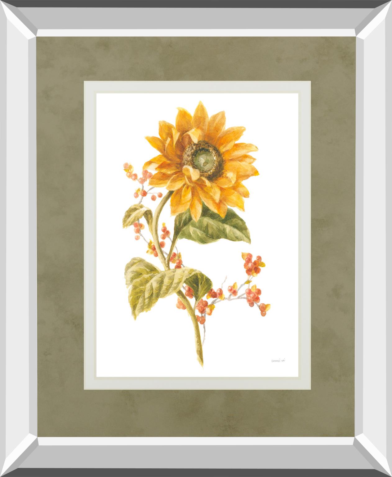 Floursack Autumn I On White By Danhui Nai 34X40 Mirror Frame Print