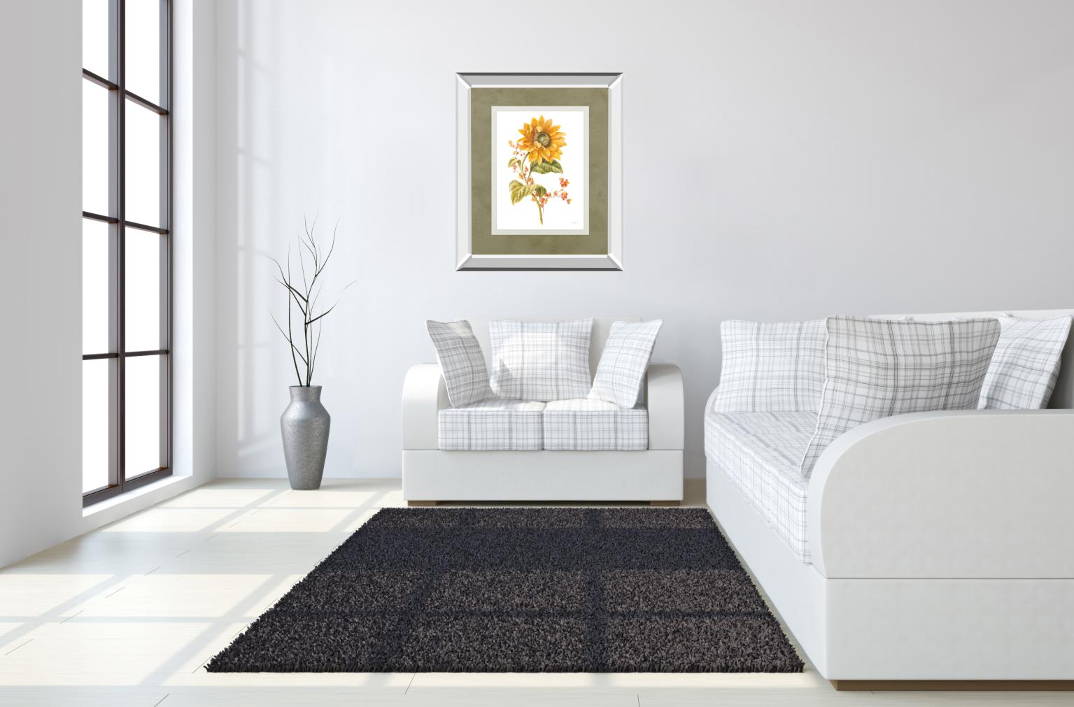 Floursack Autumn I On White By Danhui Nai 34X40 Mirror Frame Print