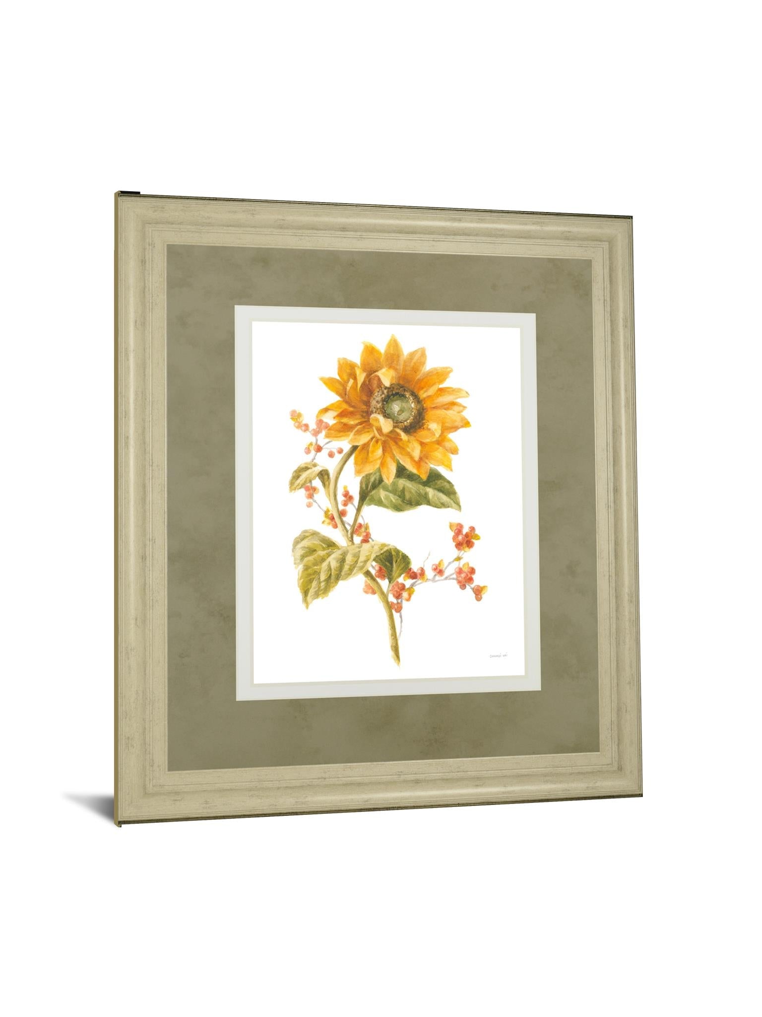 Floursack Autumn I On White By Danhui Nai 34X40 Framed Print