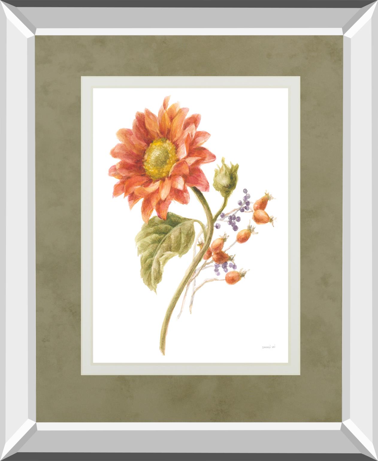 Floursack Autumn Ii On White By Danhui Nai 34X40 Mirror Frame Print
