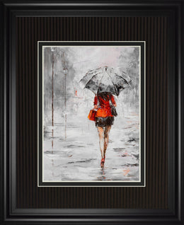 City In The Rain Ii By Jolanta Kowalik 34X40 Framed Print