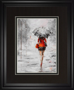 City In The Rain Ii By Jolanta Kowalik 34X40 Framed Print