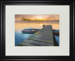 Weathered Pier By Mike Calascibetta 34X40 Framed Print