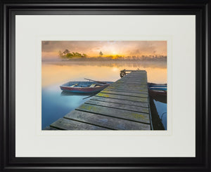 Weathered Pier By Mike Calascibetta 34X40 Framed Print