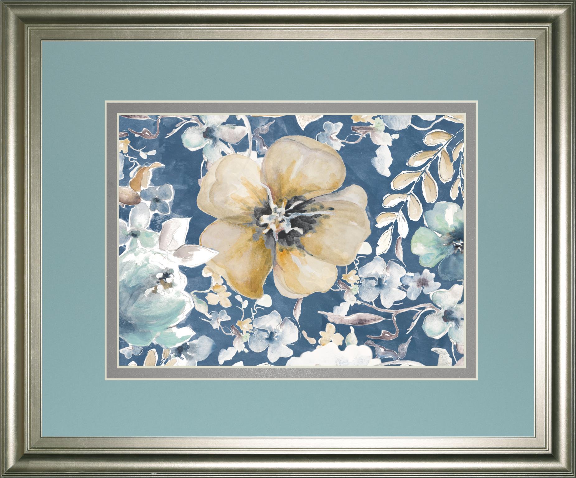 Indigo Beautiful I By Patriciapinto 34X40 Framed Print