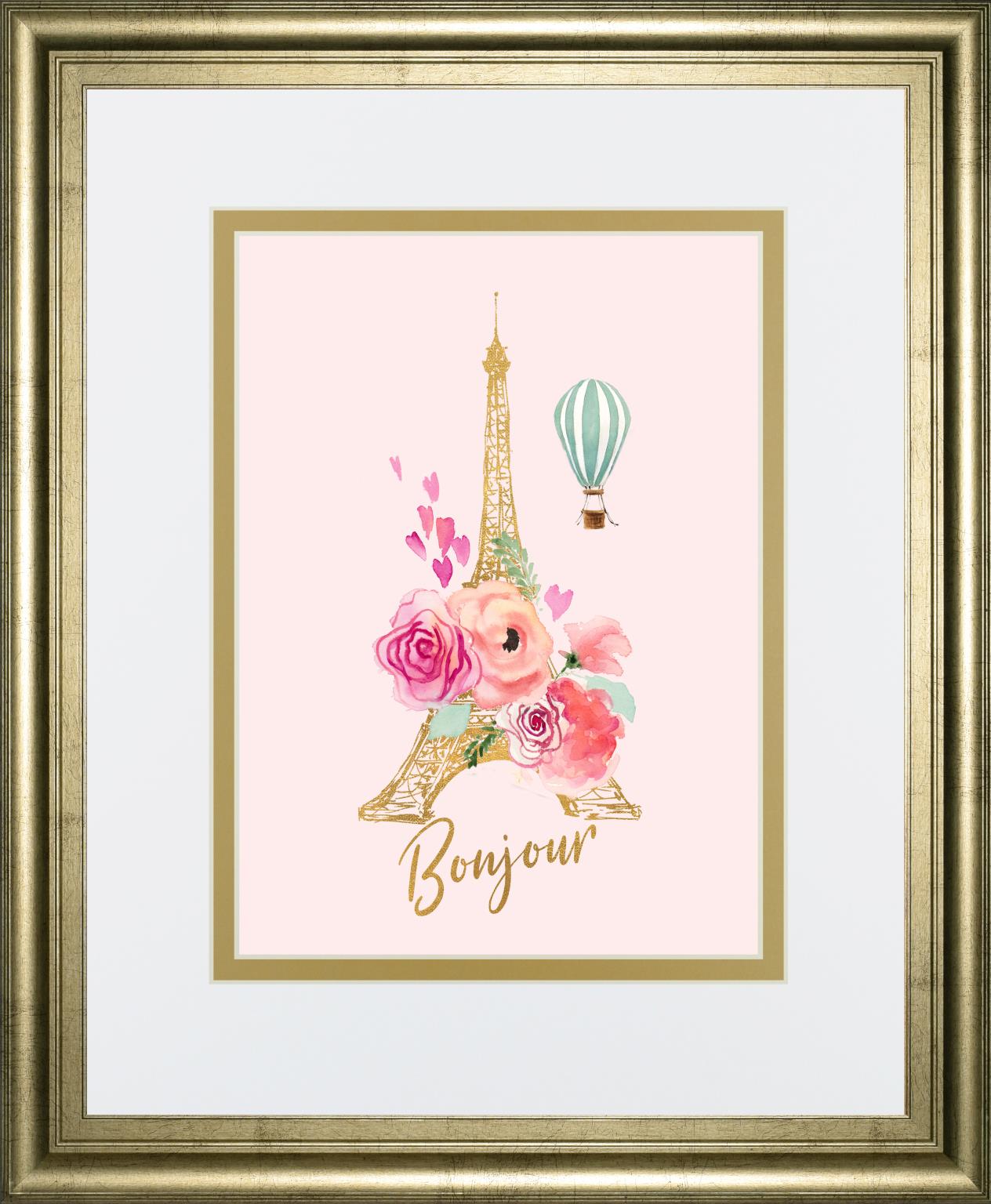 Paris Bonjour By Lanieloreth 34X40 Framed Print