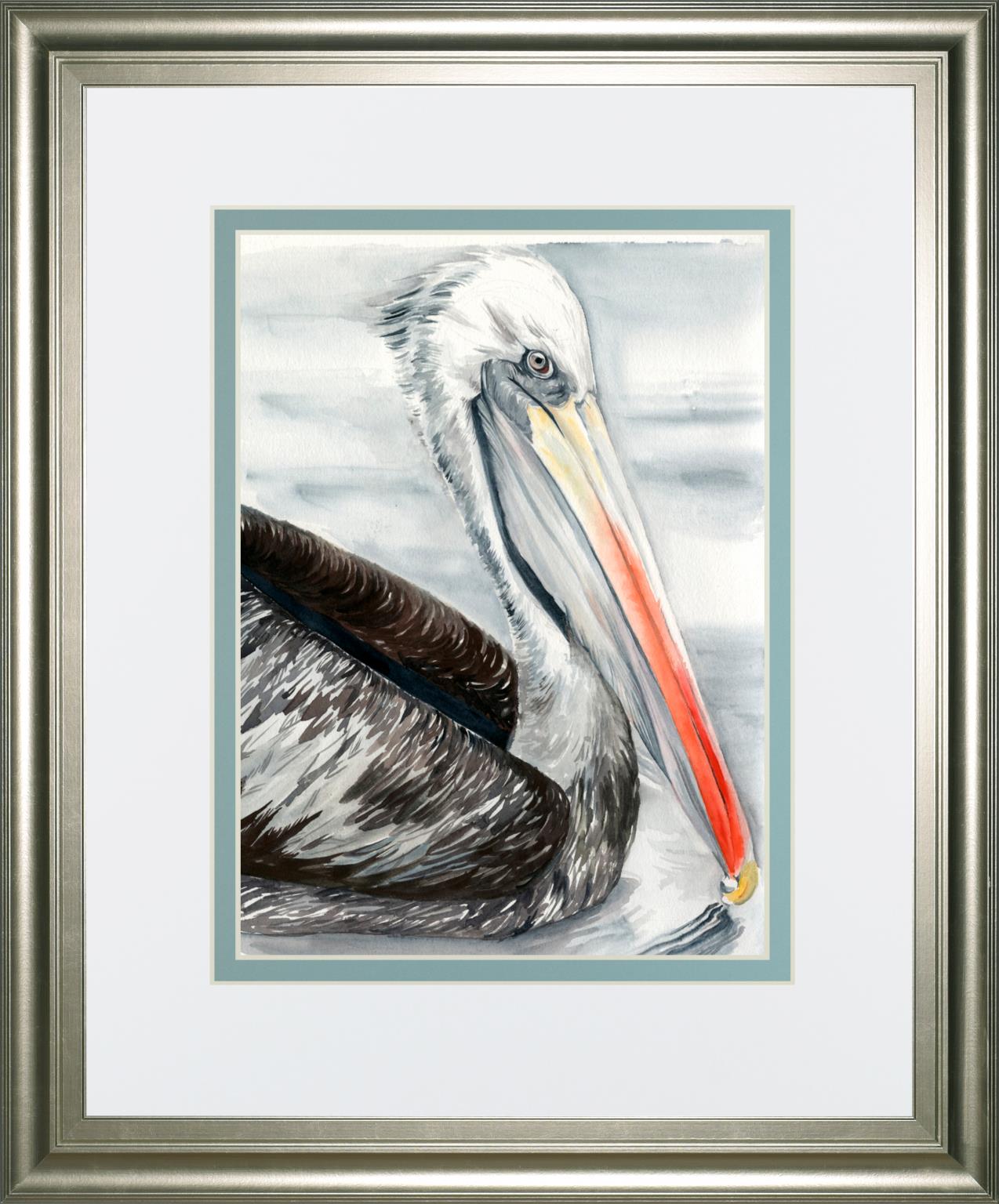 Grey Pelican I By Jennifer Paxton Parker 34X40 Framed Print