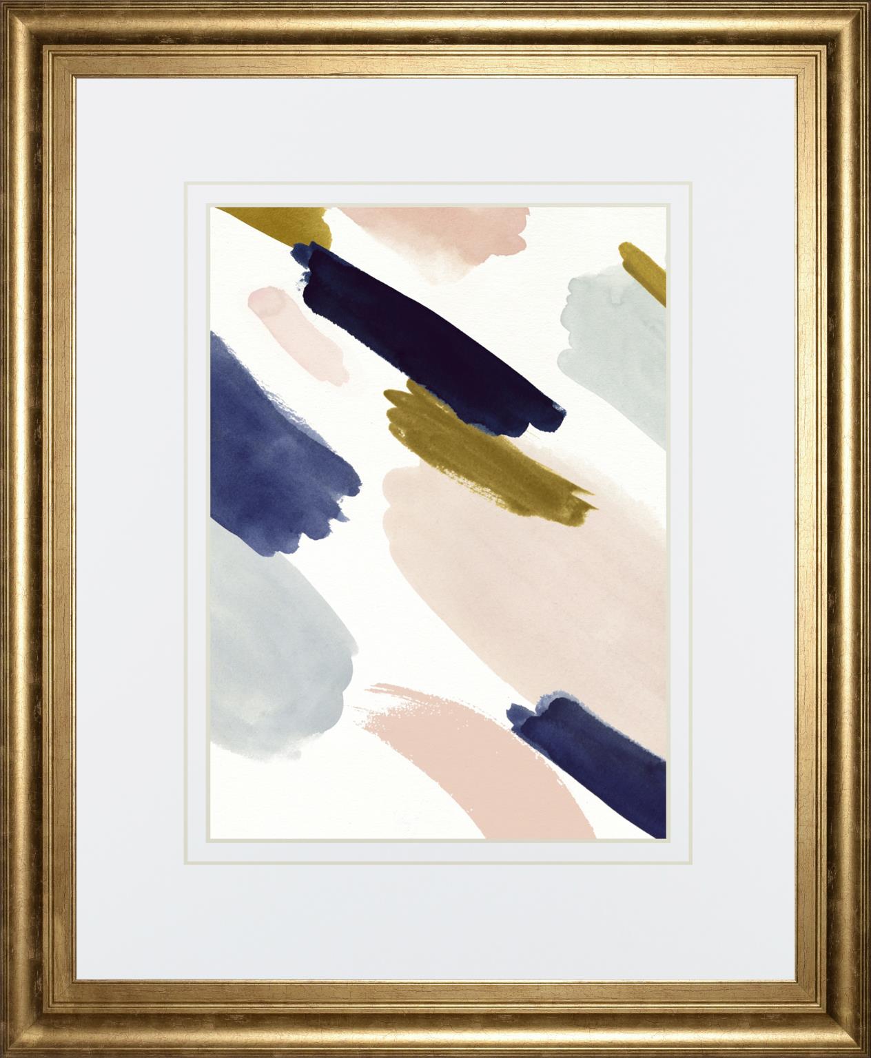 Brushmarks Ii By Victoria Borges 34X40 Framed Print