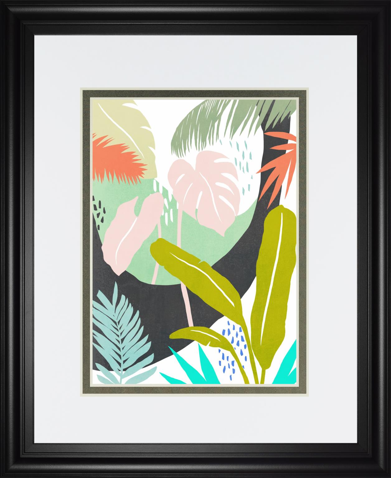 Jazzy Jungle Ii By Annie Warren 34X40 Framed Print