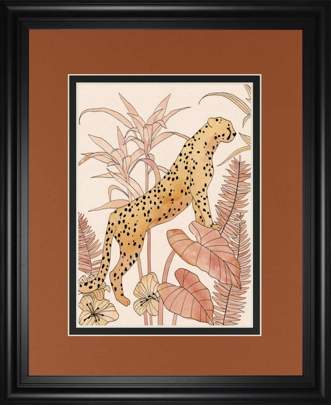Blush Cheetah Ii By Annie Warren 34X40 Framed Print