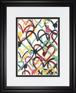 Heart Scribbles I By June Erica Vess 34X40 Framed Print