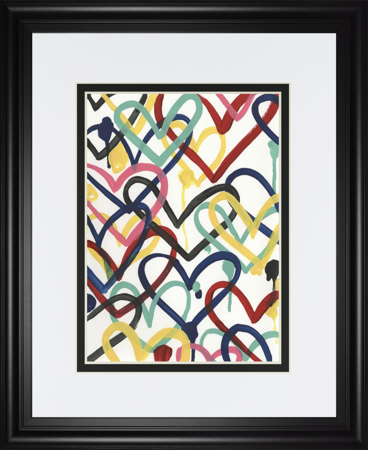 Heart Scribbles Ii By June Erica Vess 34X40 Framed Print